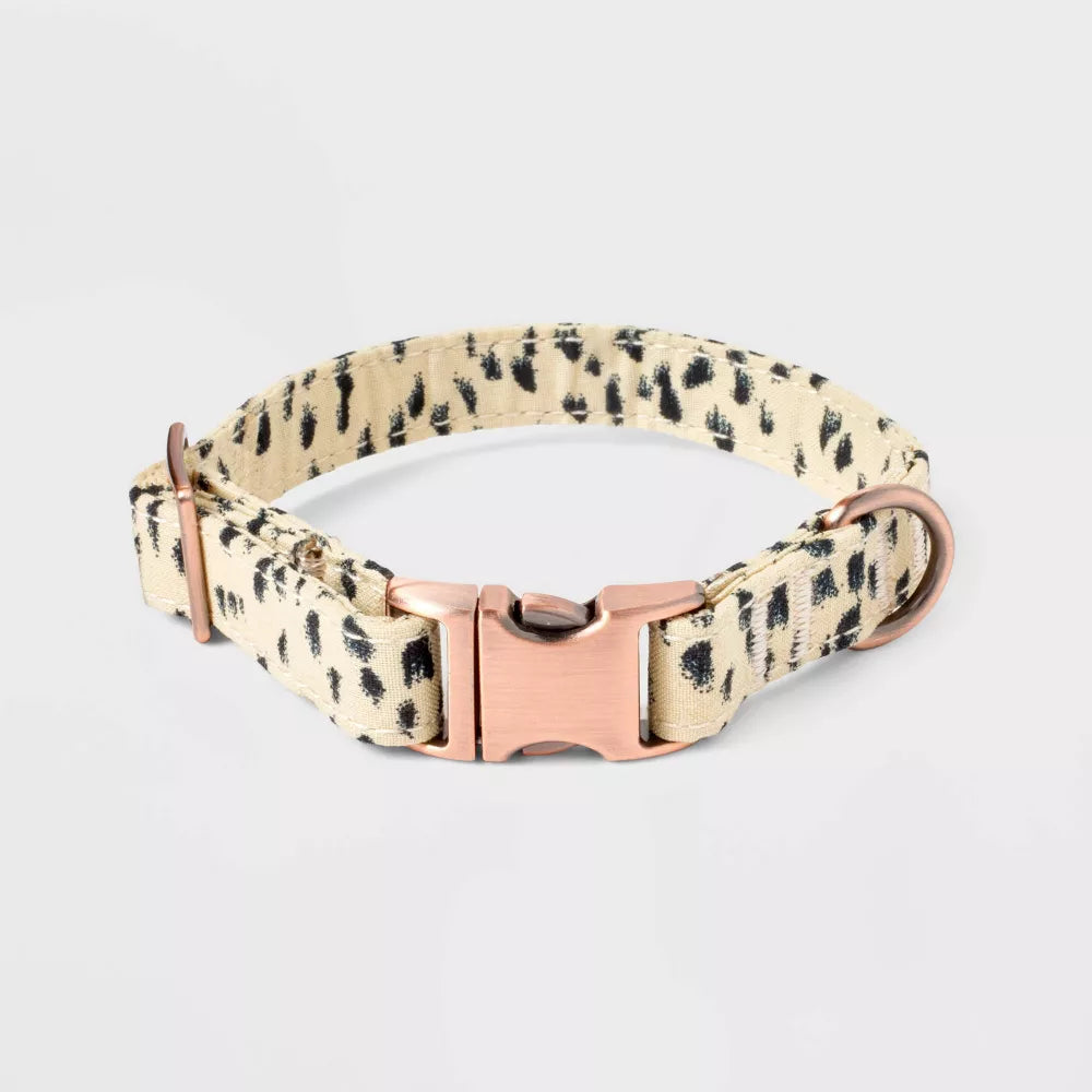 Leopard Print Quick Release Buckle Adjustable Small Fashion Dog Collar